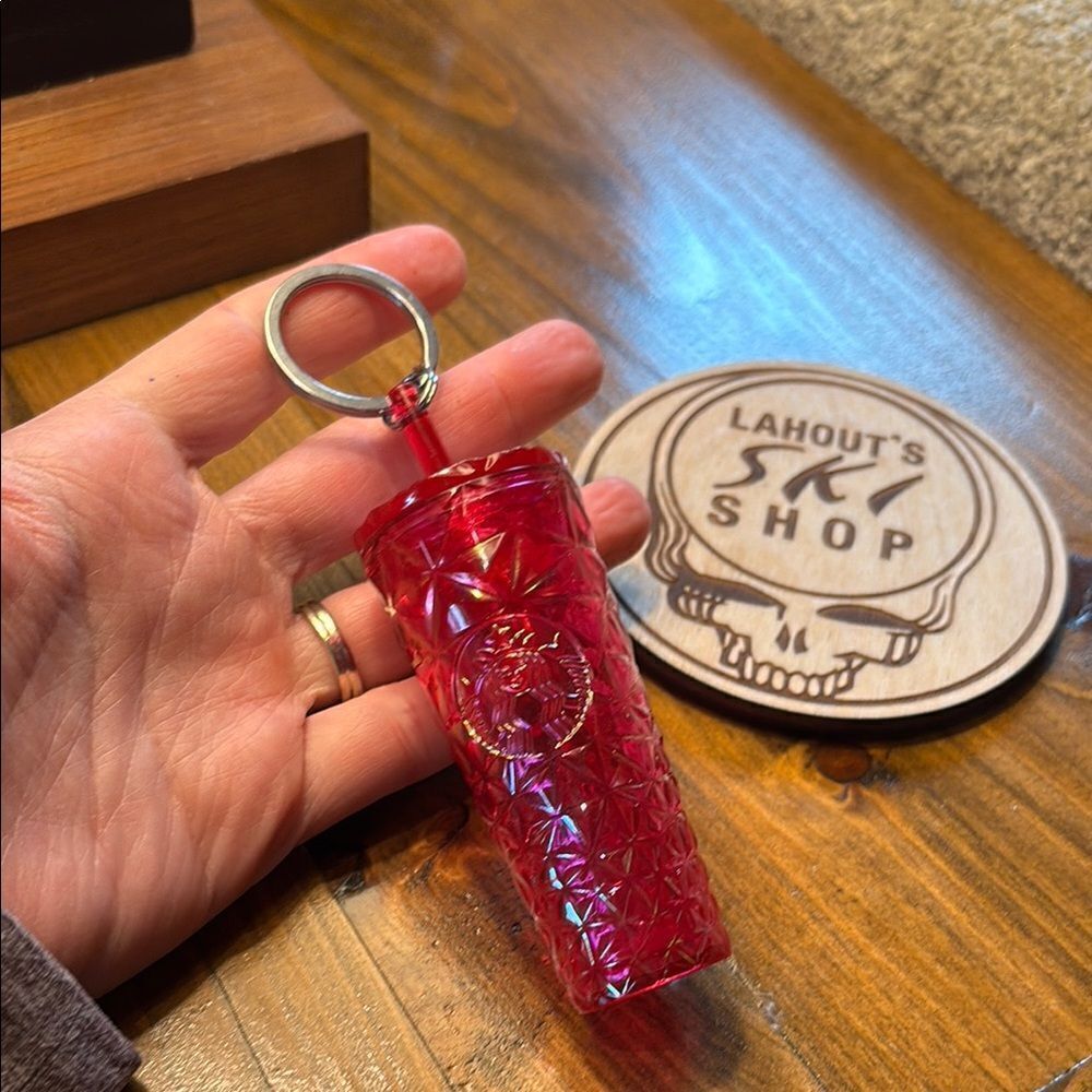 Starbucks Geometric Patterned Keychain